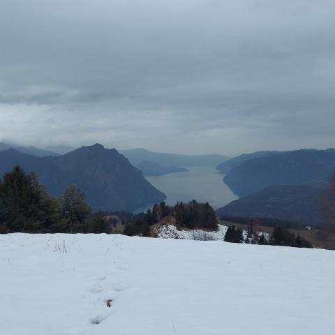 Vista panoramica sul Lago del Sebino  - © G.S. Marinelli, riproduzione vietata.