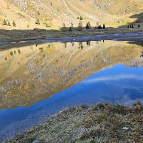 Riflessi sull'acqua del torrente Gleno  - © G.S. Marinelli, riproduzione vietata.