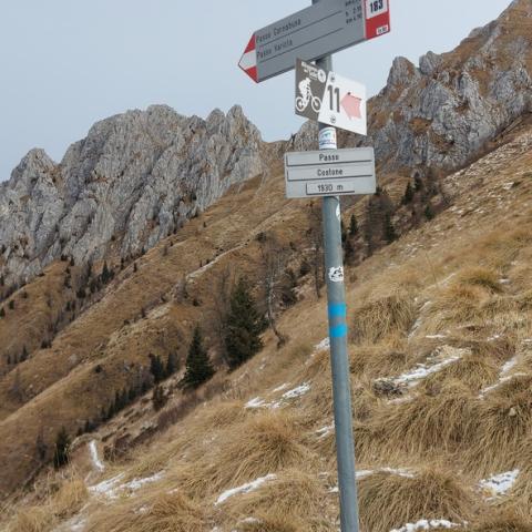 Passo del Costone (m 1942) max altitudine raggiunta  - © G.S. Marinelli, riproduzione vietata.