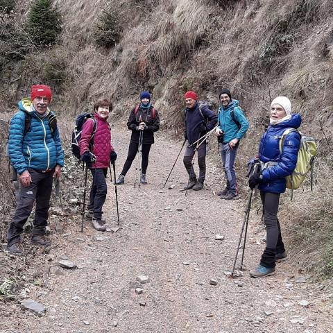 inizio del lungo traverso verso Valle Cala  - © G.S. Marinelli, riproduzione vietata.