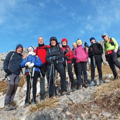 Gruppo al completo al passo della Forca  - © G.S. Marinelli, riproduzione vietata.